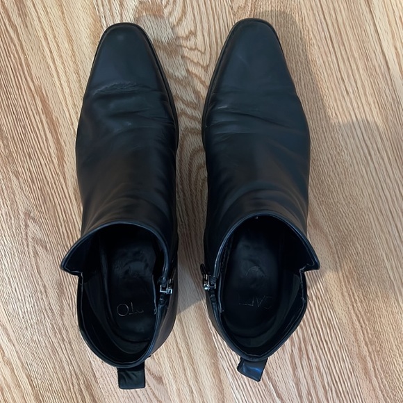 Franco Sarto Black Leather Booties with side cutout. US size 8. - Picture 4 of 4